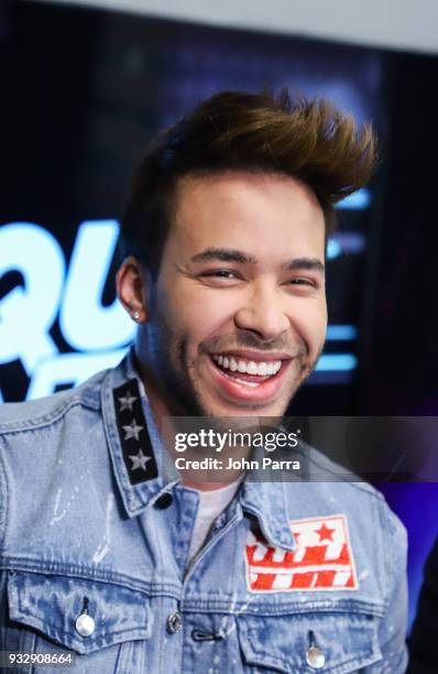 Prince Royce is seen at The Enrique Santos Show At I Heart Latino Studios on March 16, 2018 in Miramar, Florida.