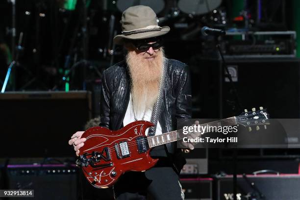 Billy Gibbons performs during "Love Rocks NYC! A Benefit for God's Love We Deliver" at Beacon Theatre on March 15, 2018 in New York City.