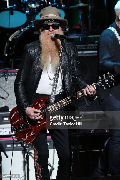 Billy Gibbons performs during "Love Rocks NYC! A Benefit for God's Love We Deliver" at Beacon Theatre on March 15, 2018 in New York City.