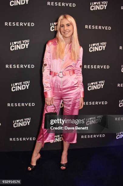 India Rose James attends the Reserved iLoveYouCindy campaign launch event at Kachette on March 16, 2018 in London, England.