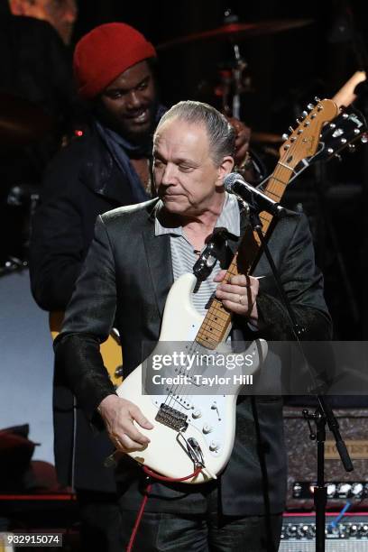 Gary Clark Jr. And Jimmie Vaughan perform during "Love Rocks NYC! A Benefit for God's Love We Deliver" at Beacon Theatre on March 15, 2018 in New...