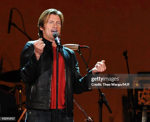 Denis Leary performs onstage during The Michael J. Fox Foundation�s 2009 Benefit, "A Funny Thing Happened on the Way to Cure Parkinson's" at The...