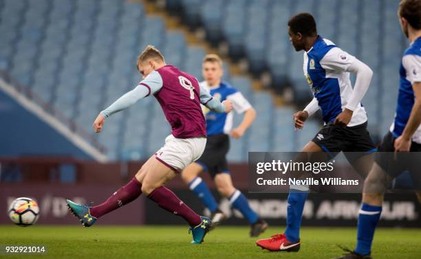 Kelsey Mooney of Aston Villa celebrates his goal for Aston Villa during the Premier League Cup match between Aston Villa and Blackburn Rovers at...