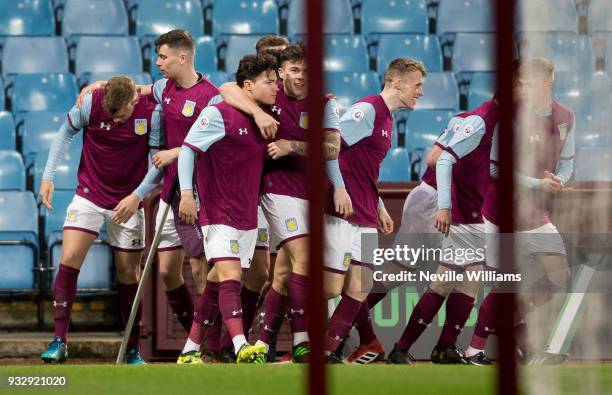 Kelsey Mooney of Aston Villa celebrates his goal for Aston Villa during the Premier League Cup match between Aston Villa and Blackburn Rovers at...
