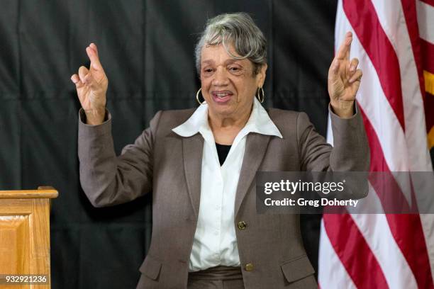 Christine Darden, NASA Aerospace Engineer attends the U.S. Coast Guard Base Los Angeles-Long Beach Hosts Talk With "Hidden Figures" Former NASA...