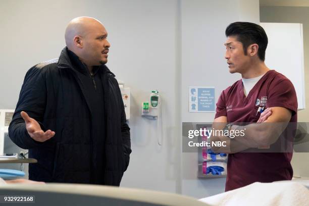 The One That Matters Most" Episode 616 -- Pictured: Joe Minoso as Joe Cruz, Brian Tee as Ethan Choi --