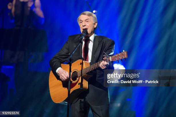 Salvatore Adamo performs at L'Olympia on March 16, 2018 in Paris, France.