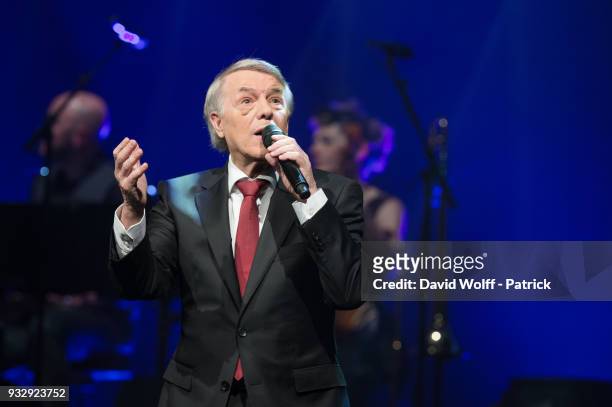 Salvatore Adamo performs at L'Olympia on March 16, 2018 in Paris, France.