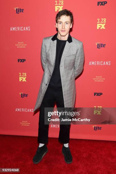 Harris Dickinson attends the "The Americans" Season 6 Premiere at Alice Tully Hall, Lincoln Center on March 16, 2018 in New York City.