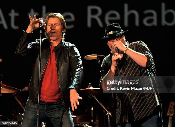 Denis Leary and John Popper perform onstage during The Michael J. Fox Foundation�s 2009 Benefit, "A Funny Thing Happened on the Way to Cure...