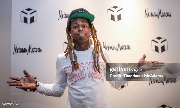 Lil Wayne at The Young Money Merch capsule launch at Neiman Marcus Bal Harbour on March 16, 2018 in Bal Harbour, Florida.