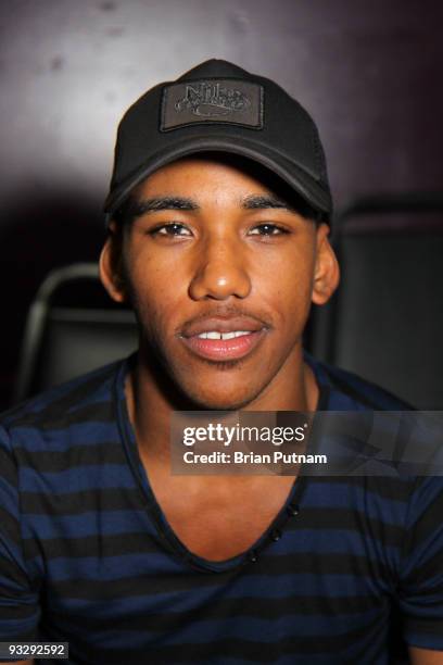 Actor Brandon Mychal Smith attends an improve class at Bang Comedy Theatre for the children of LA's BEST After School Enrichment Program on November...