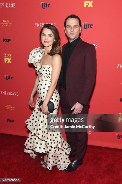 Keri Russell and Matthew Rhys attend "The Americans" Season 6 Premiere at Alice Tully Hall, Lincoln Center on March 16, 2018 in New York City.