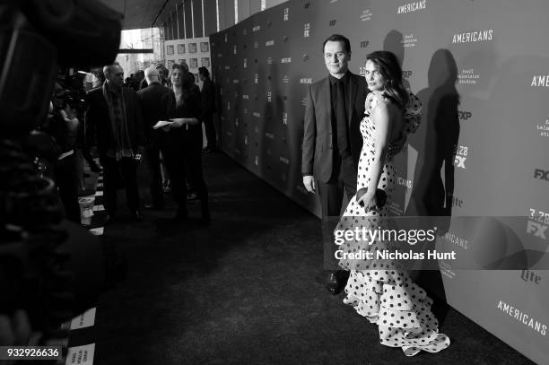 Actors Matthew Rhys Keri Russell attend "The Americans" Season 6 Premiere at Alice Tully Hall, Lincoln Center on March 16, 2018 in New York City.