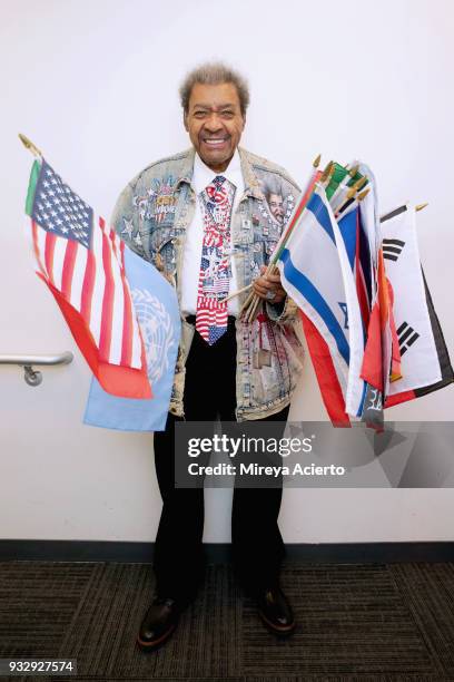 Don King visits "Making Money with Charles Payne" at Fox Business Network Studios on March 16, 2018 in New York City.
