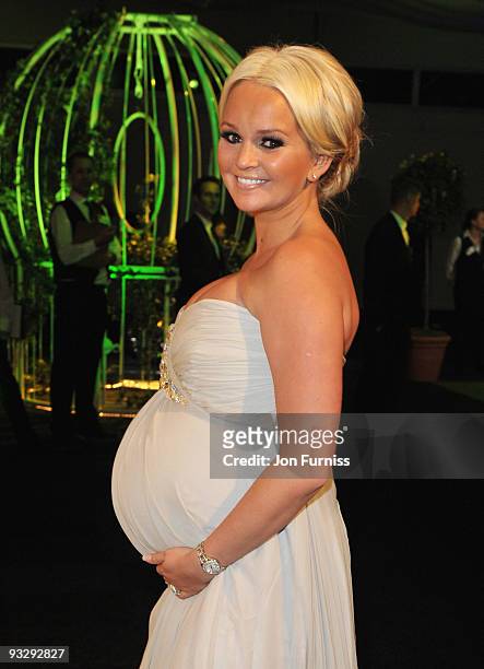 Jennifer Ellison attends Ronan Keating's fourth annual Emeralds and Ivy Ball in aid of Cancer Research UK at Battersea Evolution on November 21, 2009...
