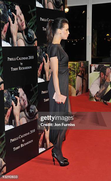 Daisy Low attends the cocktail reception for the launch of the 2010 Pirelli Calendar at Old Billingsgate Market on November 19, 2009 in London,...