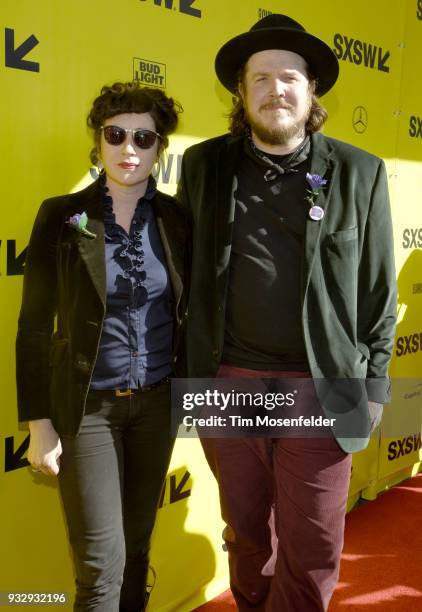Elissabeth Blofson and Ben Dickey attend the 'Blaze' Premiere 2018 SXSW Conference and Festivals at Paramount Theatre on March 16, 2018 in Austin,...