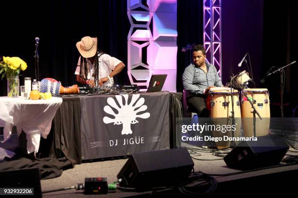 Jigue and El Menor perform at the International Day Stage during SXSW at Lustre Pearl on March 16, 2018 in Austin, Texas.