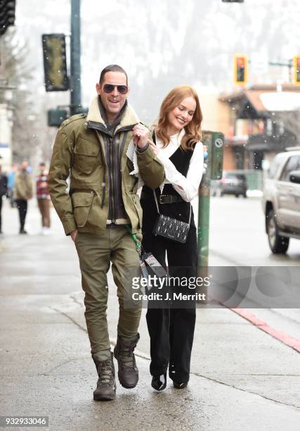 Actress Kate Bosworth and her husband Michael Polish are seen around Sun Valley, ID at the 2018 Sun Valley Film Festival - Day 3 on March 16, 2018 in...