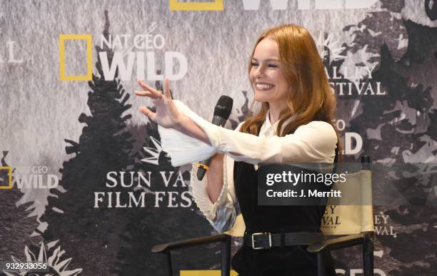Actress Kate Bosworth attends the Salon Series during the 2018 Sun Valley Film Festival - Day 3 on March 16, 2018 in Sun Valley, Idaho.