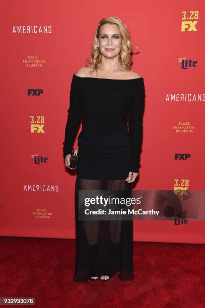 Laurie Holden attends the "The Americans" Season 6 Premiere at Alice Tully Hall, Lincoln Center on March 16, 2018 in New York City.