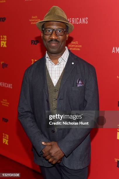 Actor Russell G. Jones attends "The Americans" Season 6 Premiere at Alice Tully Hall, Lincoln Center on March 16, 2018 in New York City.
