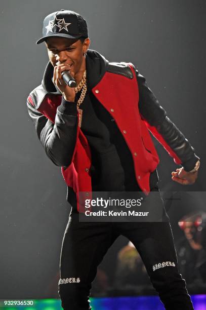 Boogie wit da Hoodie performs onstage with DJ Khaled during the Demi Lovato "Tell Me You Love Me" World Tour at Barclays Center of Brooklyn on March...