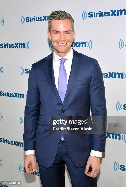 Personality and real estate sales person Ryan Serhant visits SiriusXM Studios on March 16, 2018 in New York City.