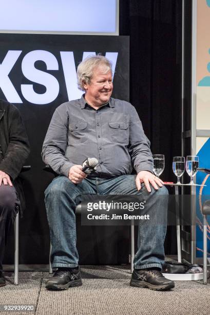 Drummer Chris Frantz appears on stage at the SXSW Music session "From CBGB to the World: A Downtown Diaspora" on March 16, 2018 in Austin, Texas.