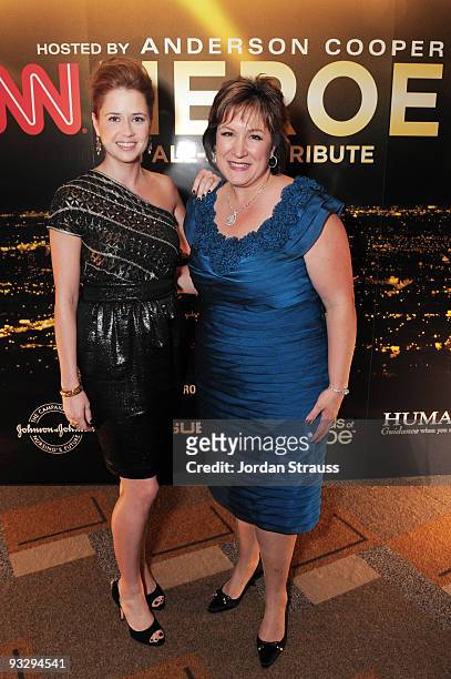 Actress Jenna Fischer and EVP of of content development and strategy for CNN Sue Bunda attend the 2009 CNN Heroes Awards held at The Kodak Theatre on...