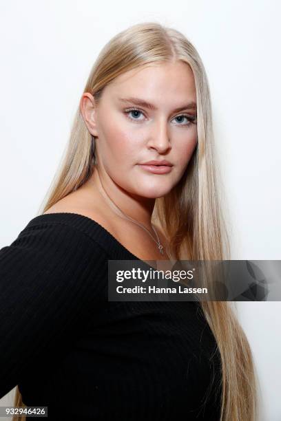 Sarah Bolt poses ahead of Cosmo Curve Casting with Robyn Lawley on March 17, 2018 in Sydney, Australia.