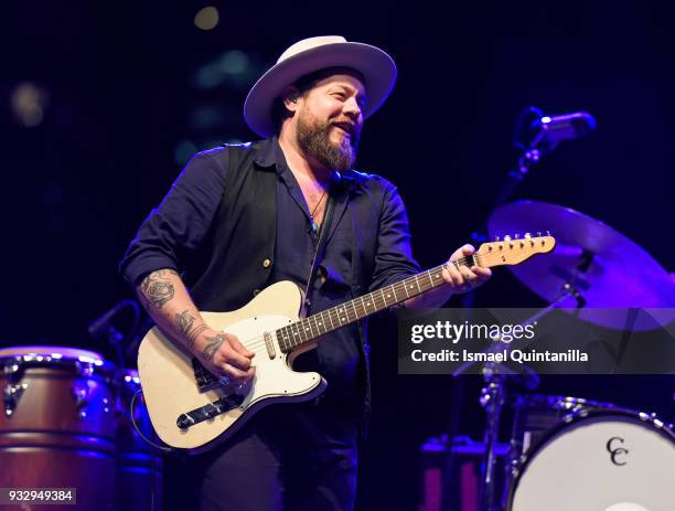 Nathaniel Rateliff & The Night Sweats perform at The SXSW Outdoor Stage presented by MGM Resorts during SXSW on March 16, 2018 in Austin, Texas.