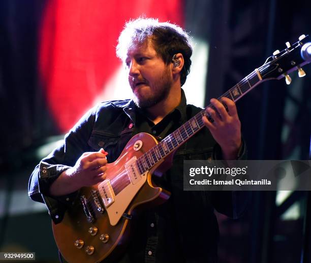 Luke Mossman of Nathaniel Rateliff & The Night Sweats performs at The SXSW Outdoor Stage presented by MGM Resorts during SXSW on March 16, 2018 in...