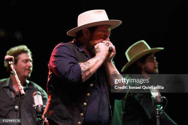 Nathaniel Rateliff & The Night Sweats perform at The SXSW Outdoor Stage presented by MGM Resorts during SXSW on March 16, 2018 in Austin, Texas.