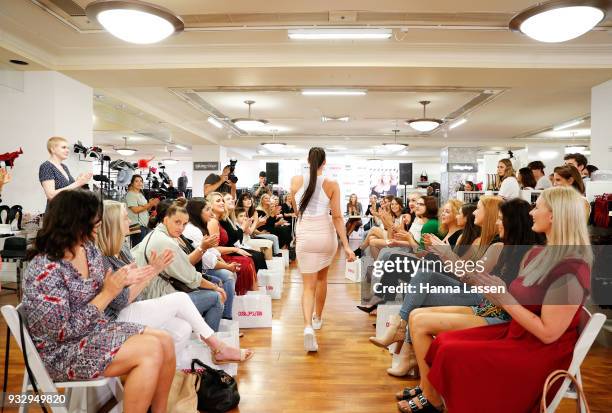 Model takes part in Cosmo Curve casting on March 17, 2018 in Sydney, Australia.