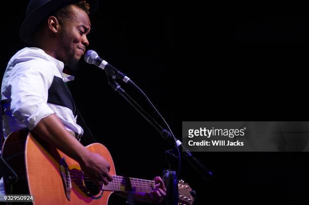 Travis Greene sings "A Change is Gonna Come" at GRAMMY Museum Mississippi on March 16, 2018 in Cleveland, Mississippi.