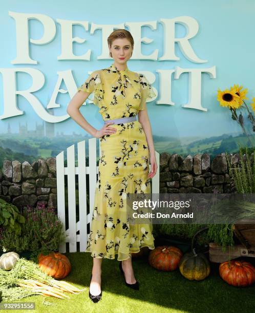 Elizabeth Debicki attends the Peter Rabbit Australian Premiere on March 17, 2018 in Sydney, Australia.