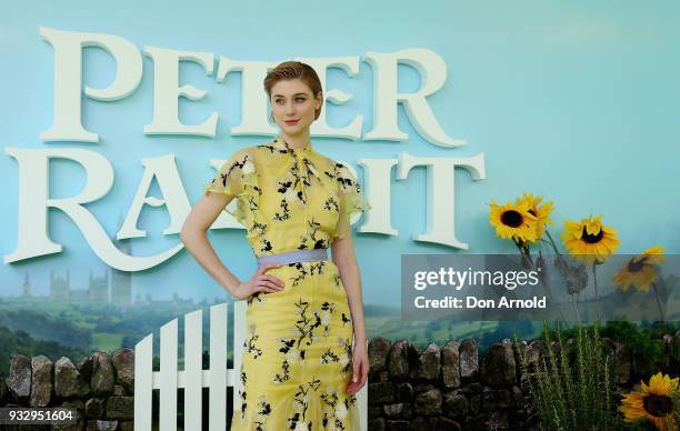 Elizabeth Debicki attends the Peter Rabbit Australian Premiere on March 17, 2018 in Sydney, Australia.