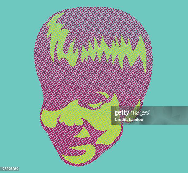 kido halftone - multiple generations stock illustrations