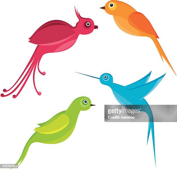 vögel - blue cardinal bird stock-grafiken, -clipart, -cartoons und -symbole