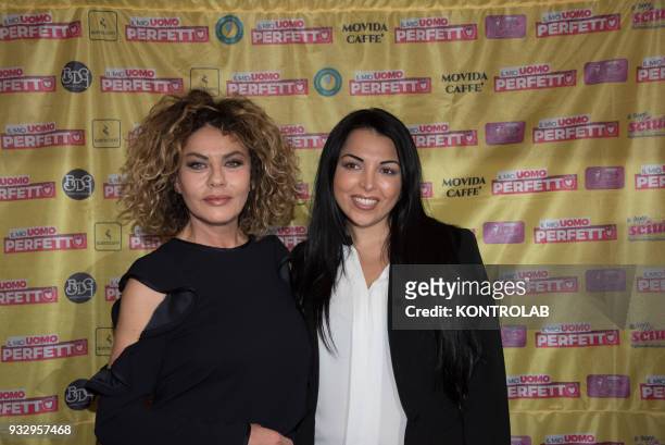 The actress Eva Grimaldi and the actress Nancy Coppola at the press conference to present the film "My perfect man" by the director Nilo Sciarrone.