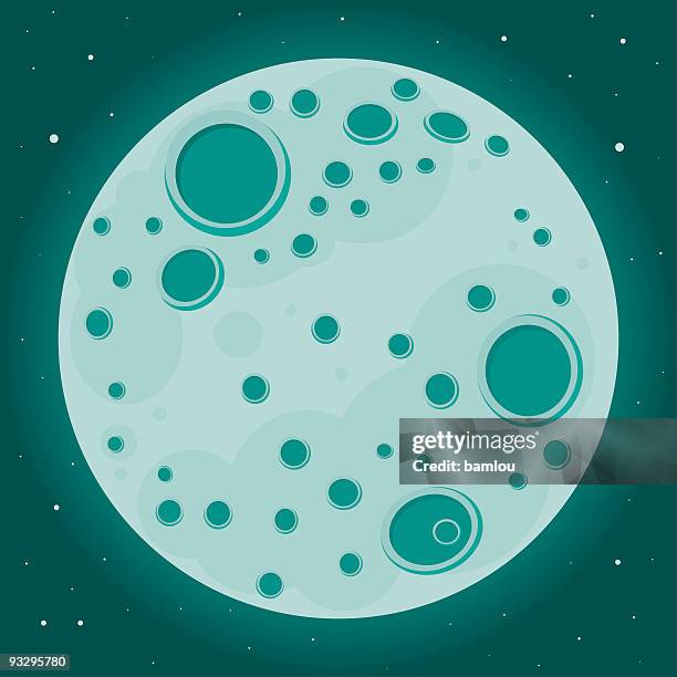 moon surrounded by stars - meteorite stock illustrations