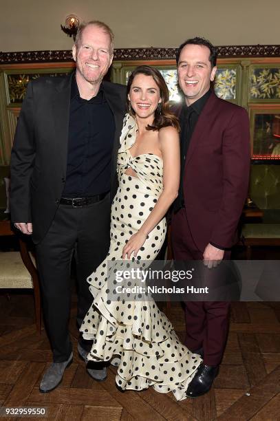 Noah Emmerich, Keri Russell and Matthew Rhys attend 'The Americans' Season 6 Premiere - After Party at Tavern On The Green on March 16, 2018 in New...