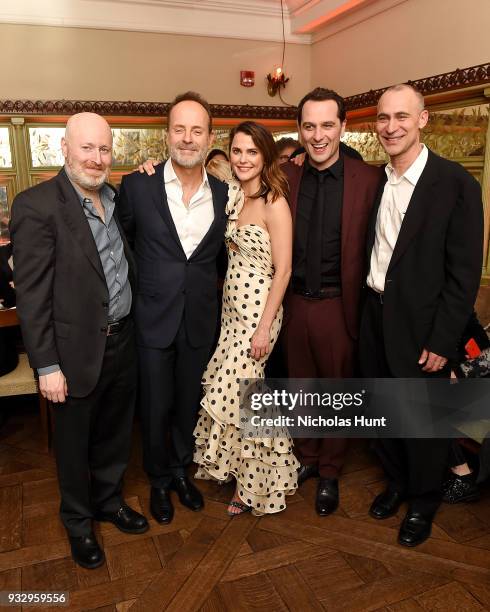 Joe Weisberg, John Landgraf, Keri Russell, Matthew Rhys and Joel Fields attend 'The Americans' Season 6 Premiere - After Party at Tavern On The Green...