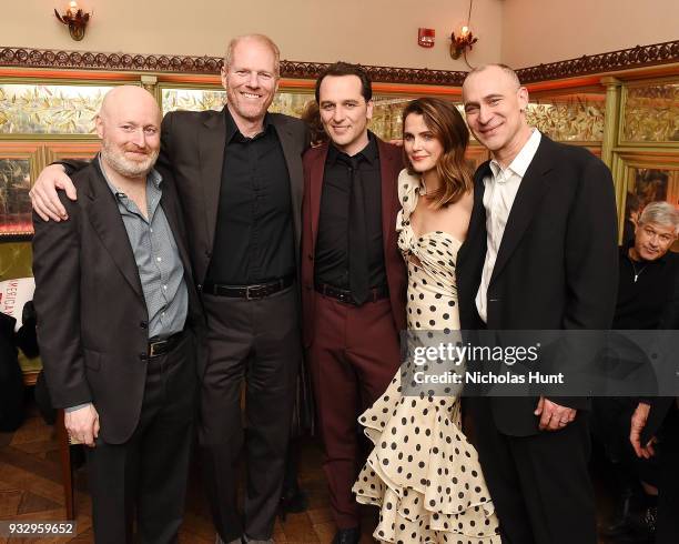 Joe Weisberg, Noah Emmerich, Keri Russell, Matthew Rhys and Joel Fields attend 'The Americans' Season 6 Premiere - After Party at Tavern On The Green...