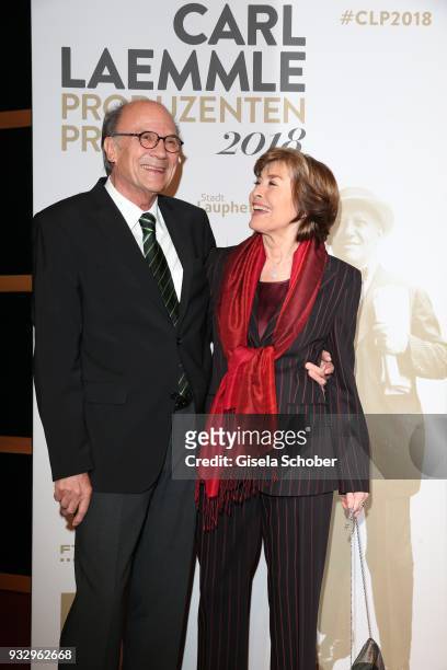 Thekla Carola Wied and her husband Hannes Rieckhoff during the annual Carl Laemmle Producer Award at Kulturhaus Laupheim near Grosslaupheim Castle on...