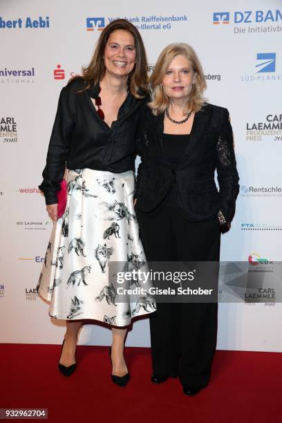 Sarah Wiener and Sabine Postel during the annual Carl Laemmle Producer Award at Kulturhaus Laupheim near Grosslaupheim Castle on March 16, 2018 in...