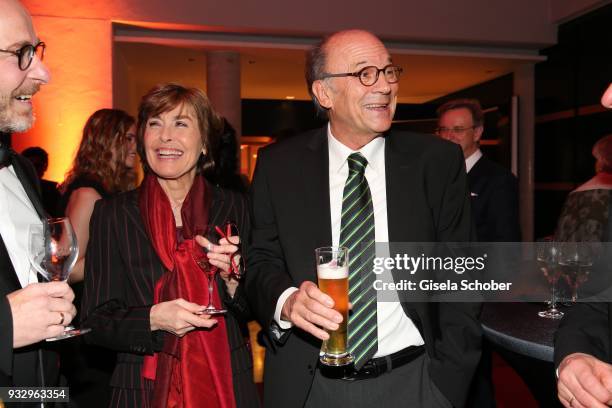 Thekla Carola Wied and her husband Hannes Rieckhoff during the annual Carl Laemmle Producer Award at Kulturhaus Laupheim near Grosslaupheim Castle on...