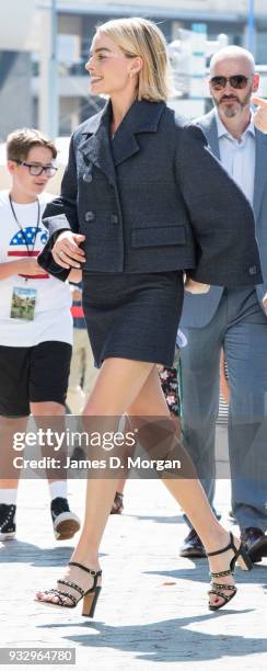 Actress Margot Robbie attends the Peter Rabbit Australian Premiere on March 17, 2018 in Sydney, Australia.